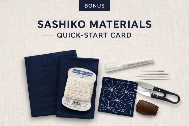 Sashiko Materials Quick-Start Card