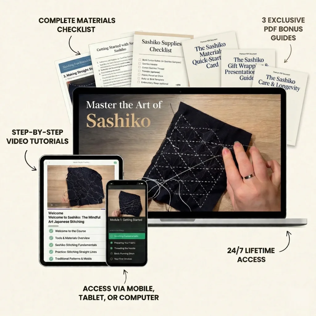 Course package showing all modules and bonuses