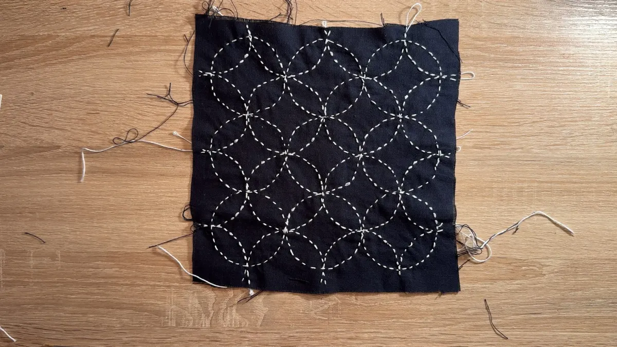 Shippo seven treasures sashiko stitching pattern